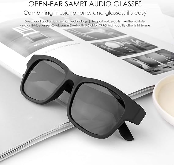 【IPX4】Seurico™ Bone Conduction Bluetooth Music Sunglasses with Polarized Lenses